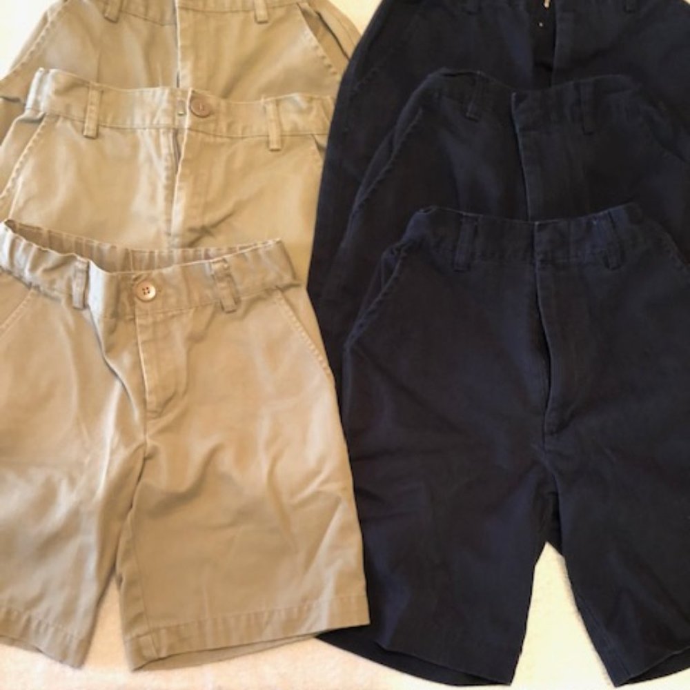 Boys School Uniform Shorts-Size 7 (6 pairs)
